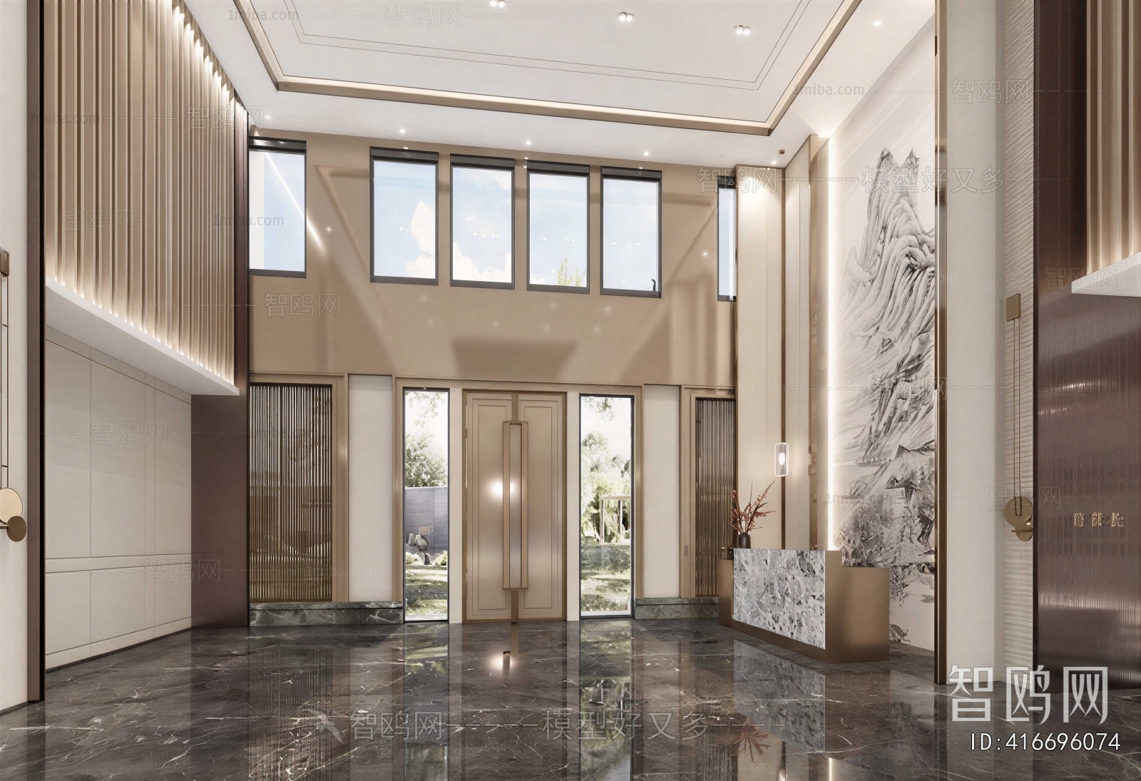 New Chinese Style Office Reception Desk