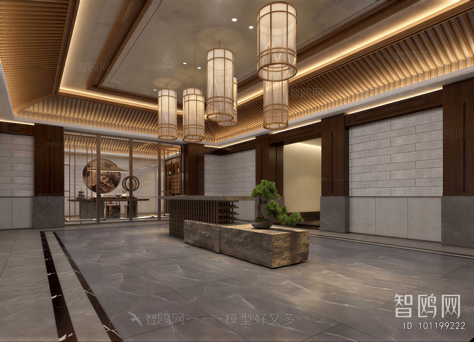 New Chinese Style Lobby Hall