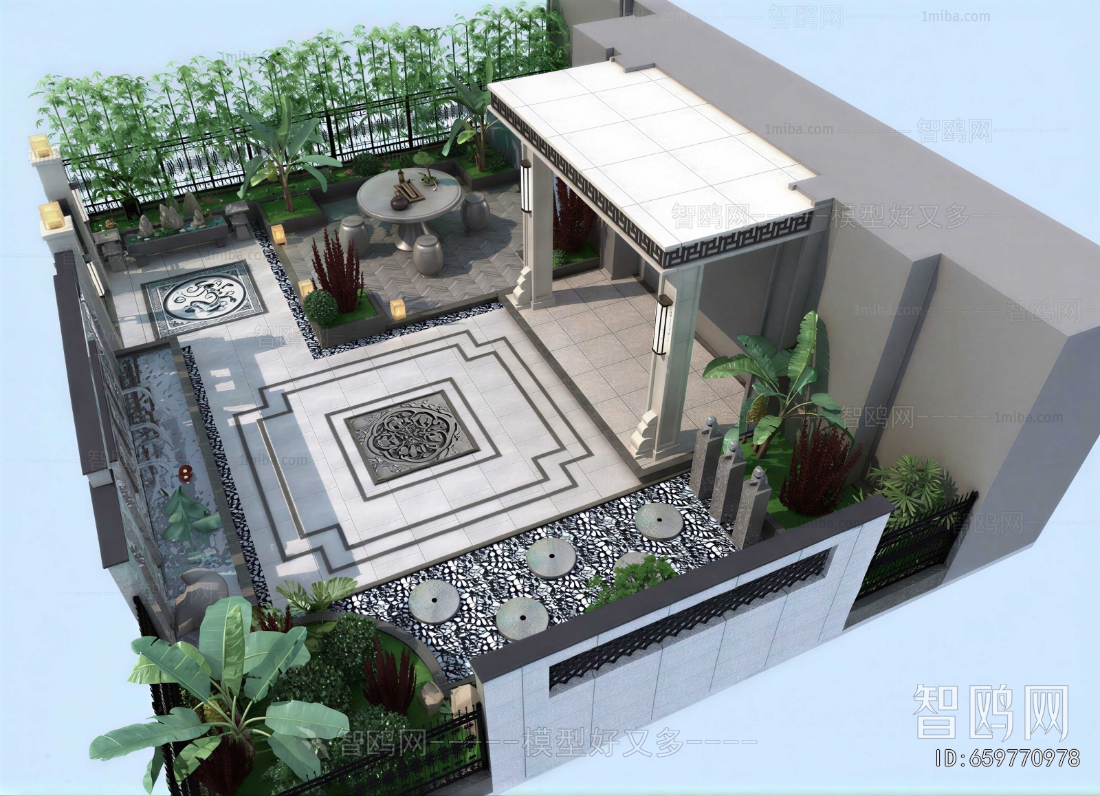 New Chinese Style Courtyard/landscape