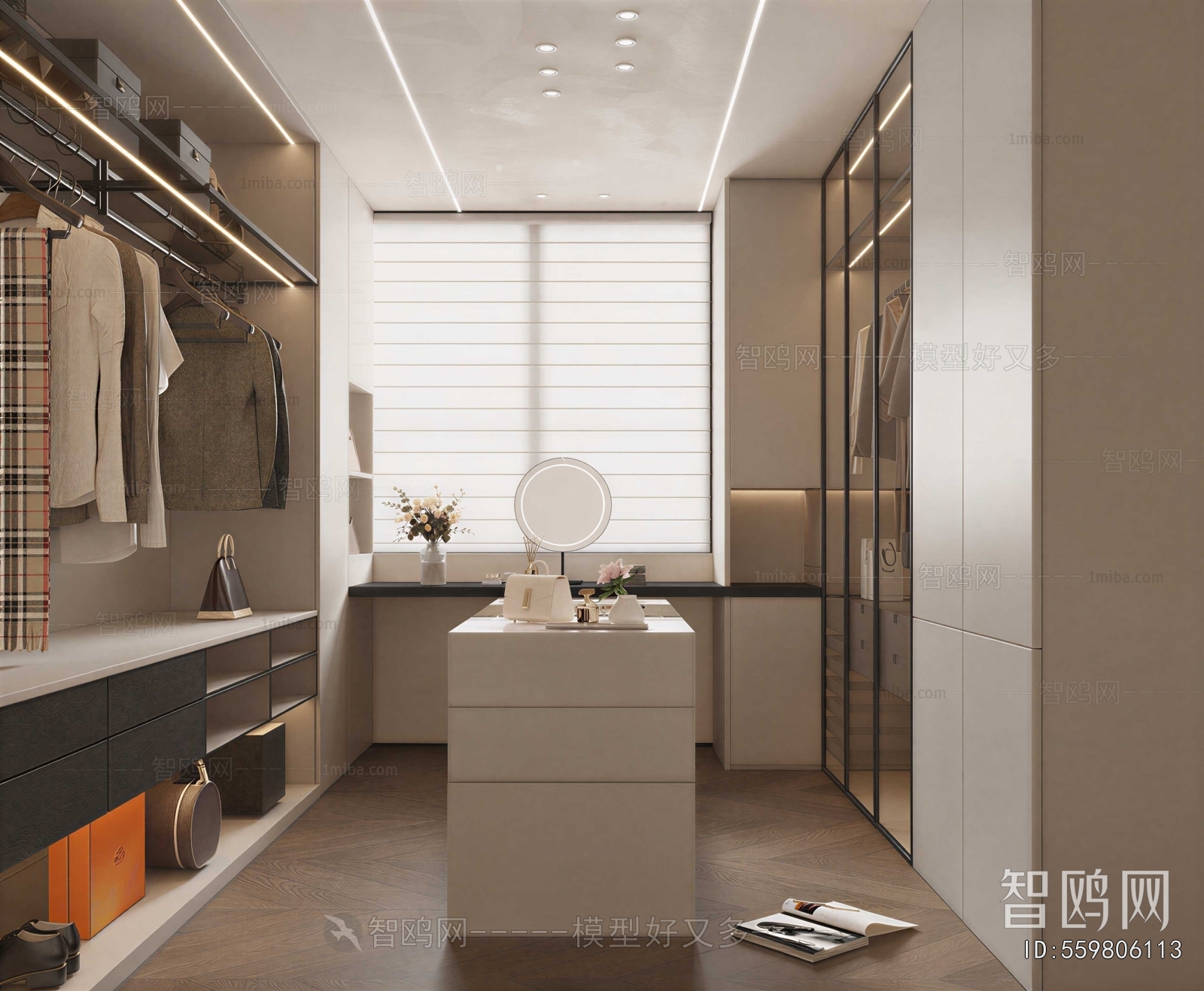 Modern Clothes Storage Area