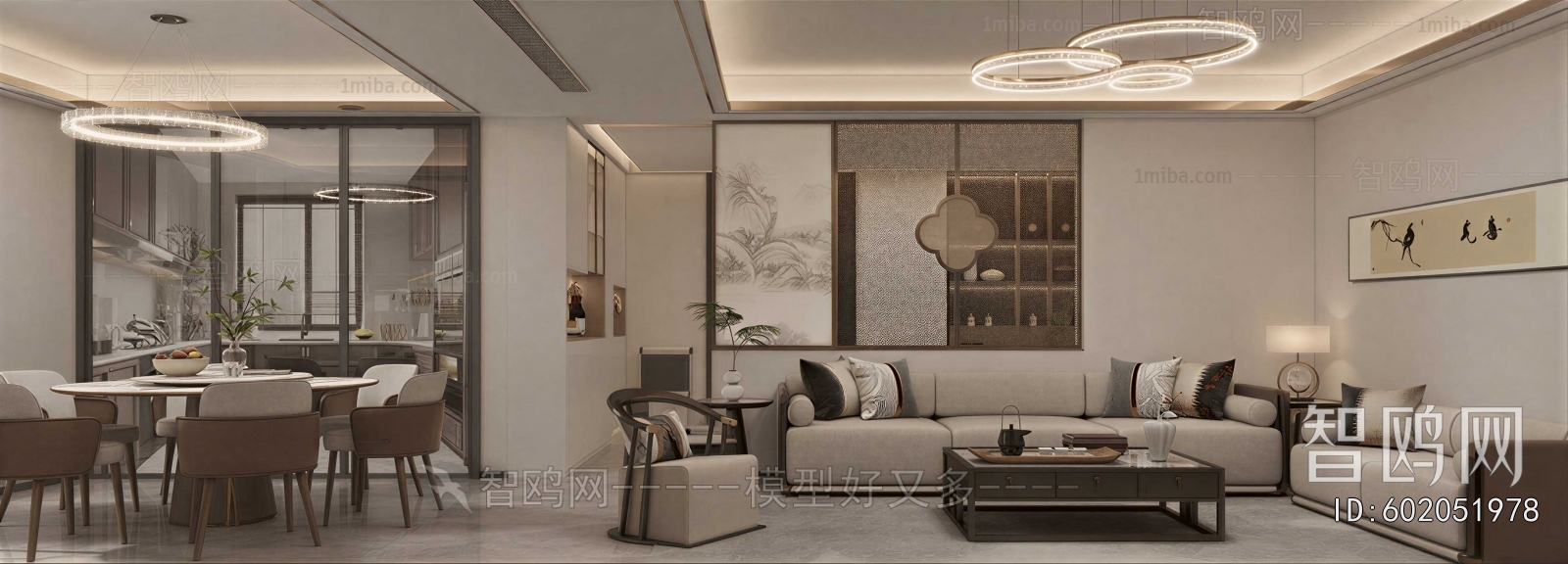 New Chinese Style A Living Room