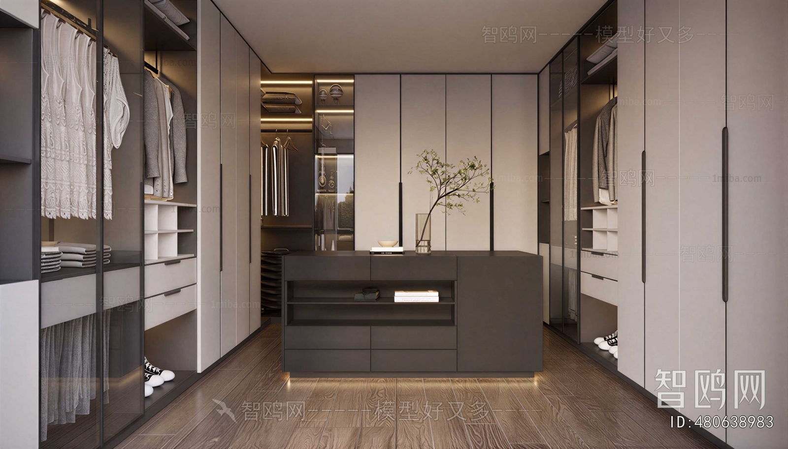 Modern Clothes Storage Area