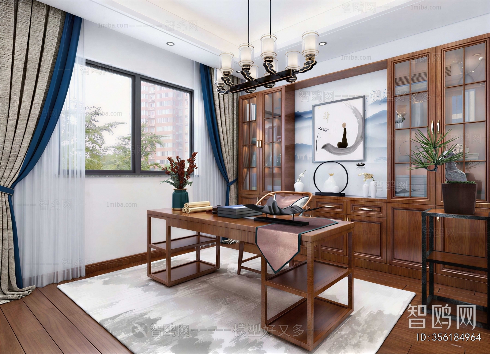 New Chinese Style Study Space