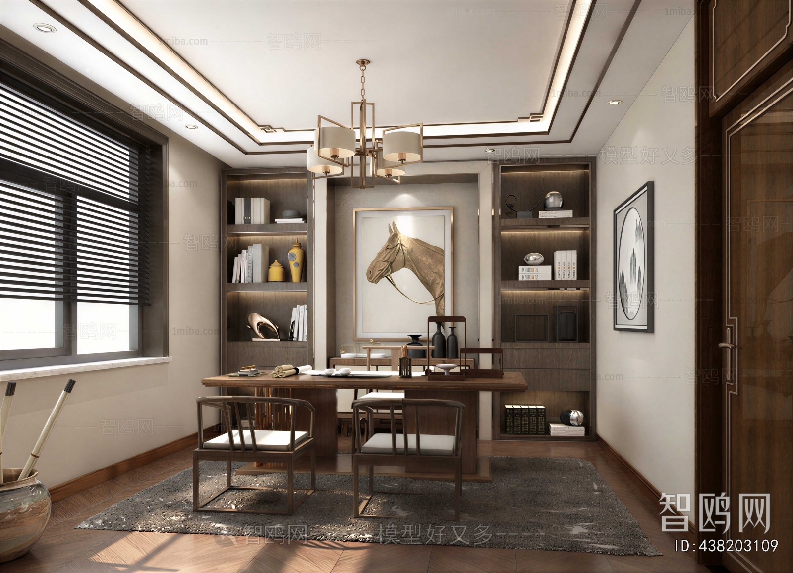 New Chinese Style Study Space