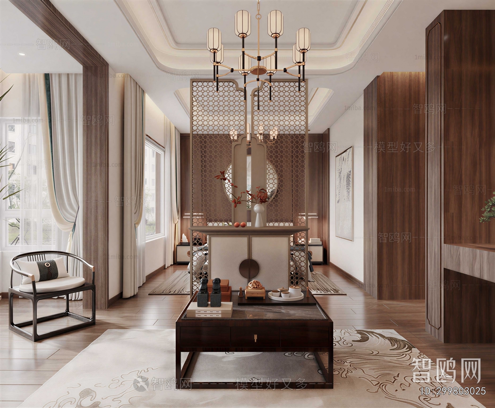 New Chinese Style Bedroom
