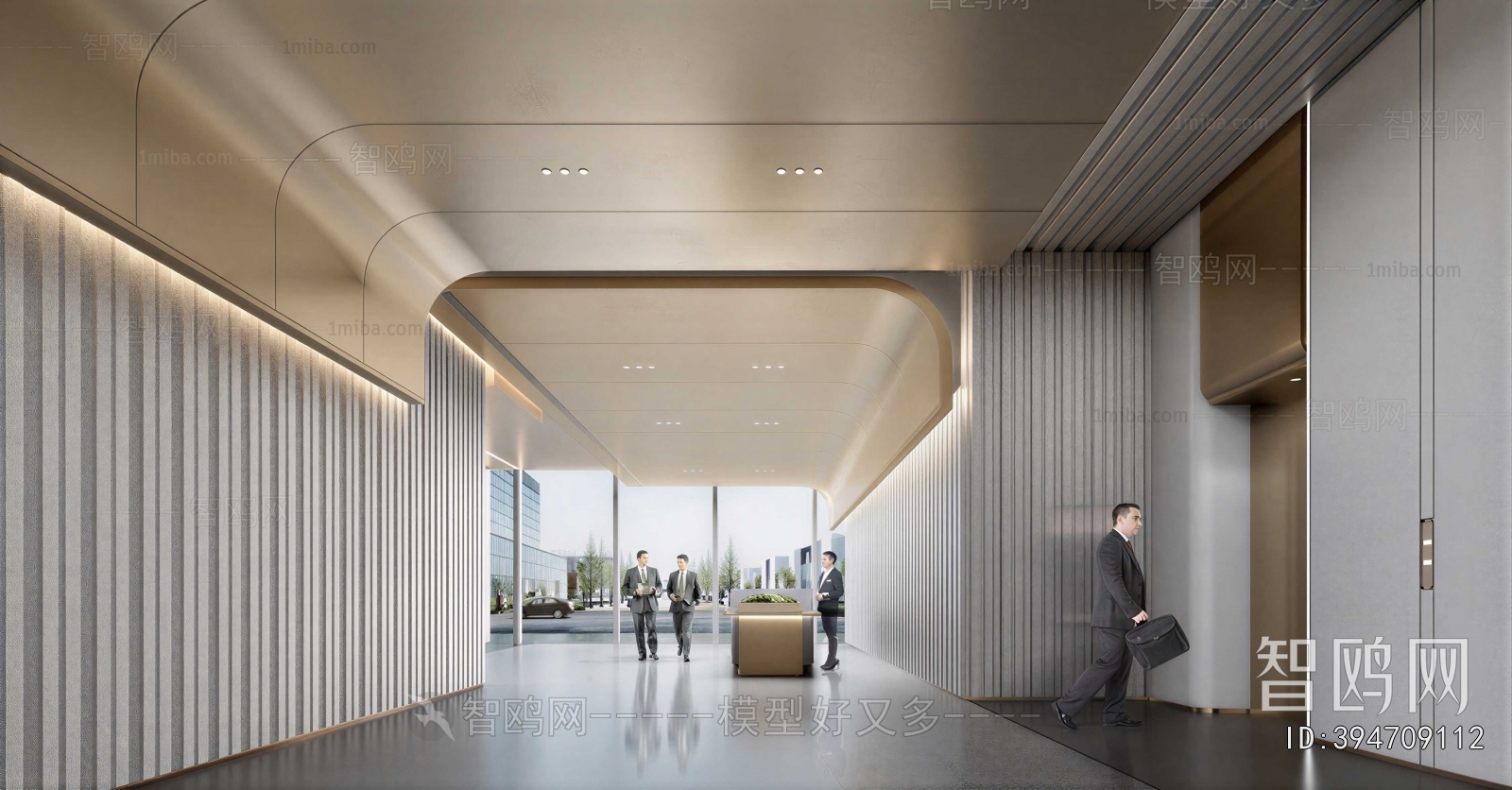 Modern Office Reception Desk