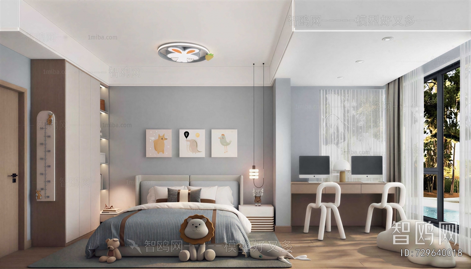 Modern Boy's Room And Son's Room