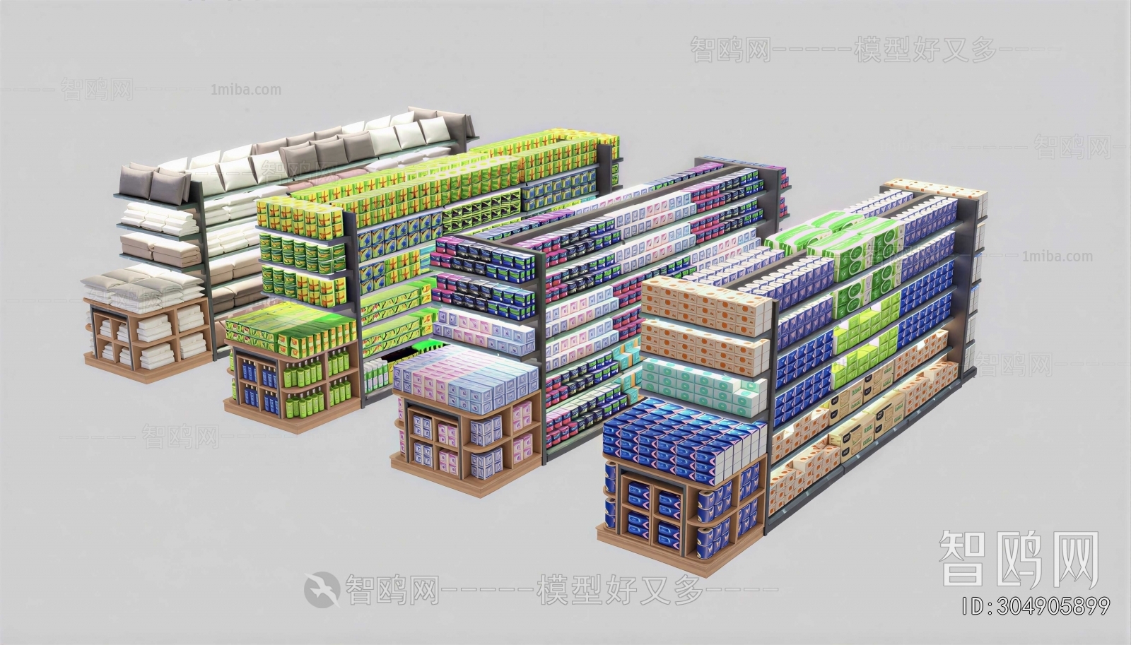 Modern Supermarket Shelf
