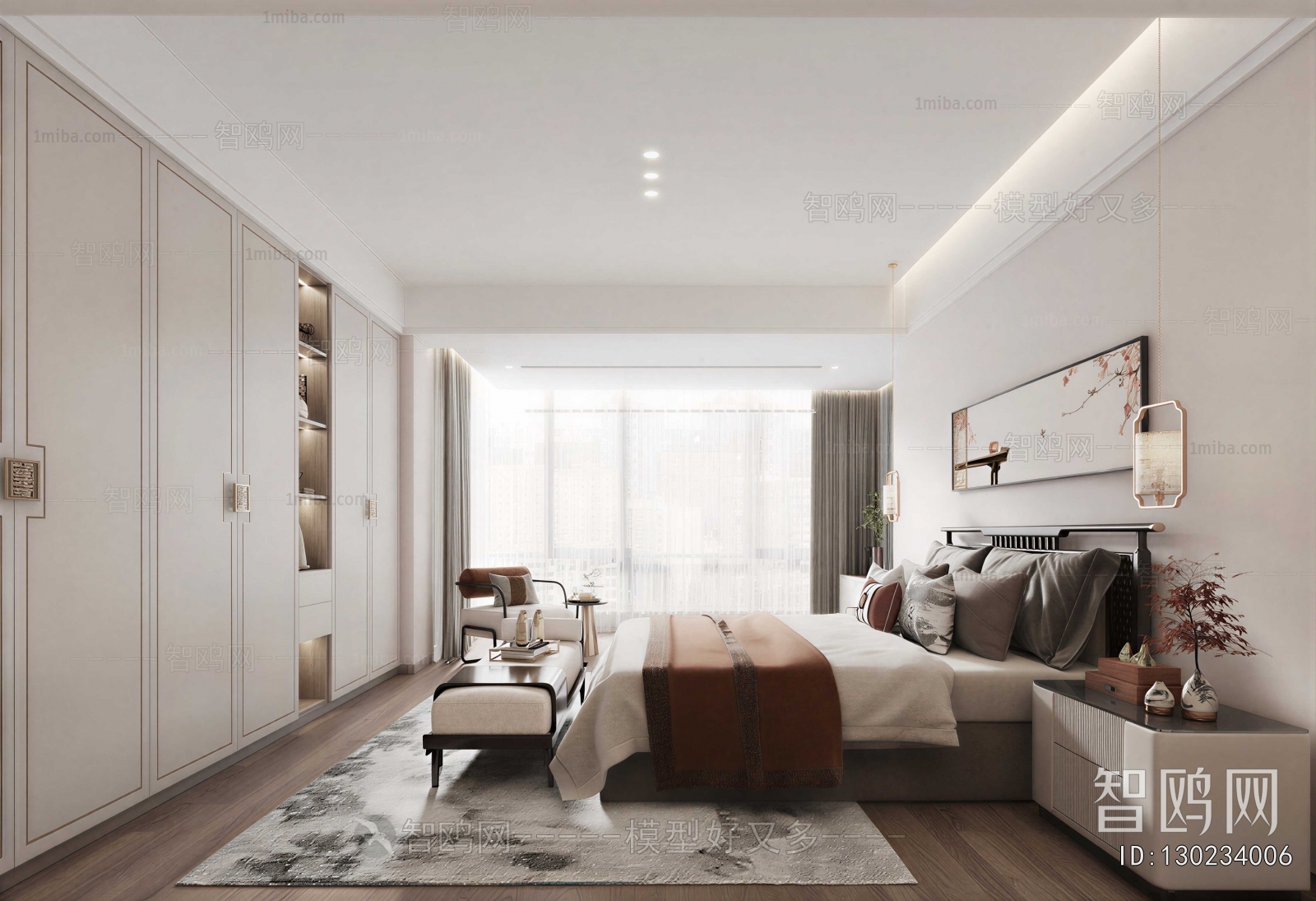 New Chinese Style Bedroom