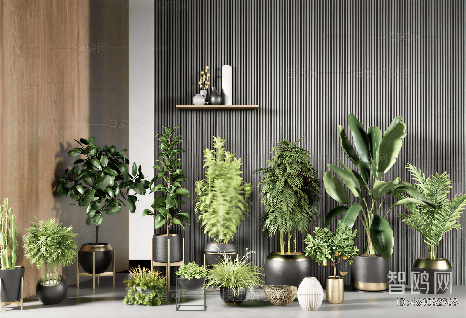 Modern Ground Green Plant Potted Plants