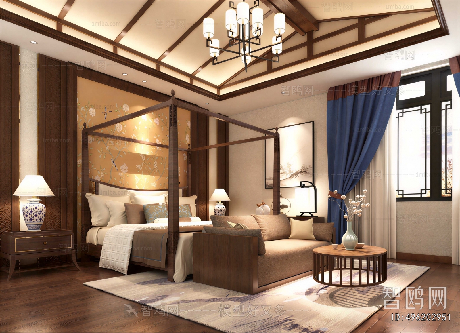 New Chinese Style Bedroom