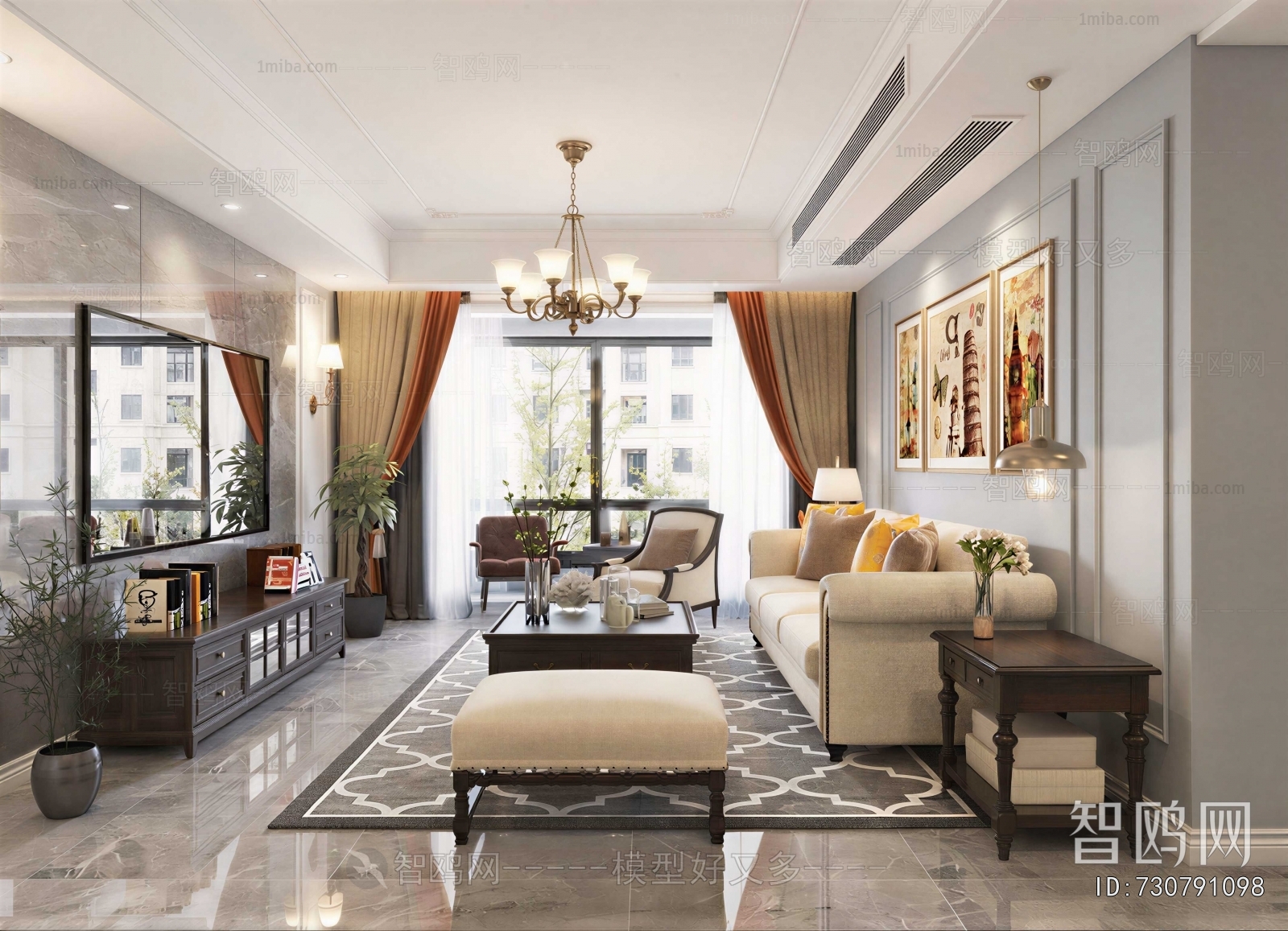 American Style A Living Room