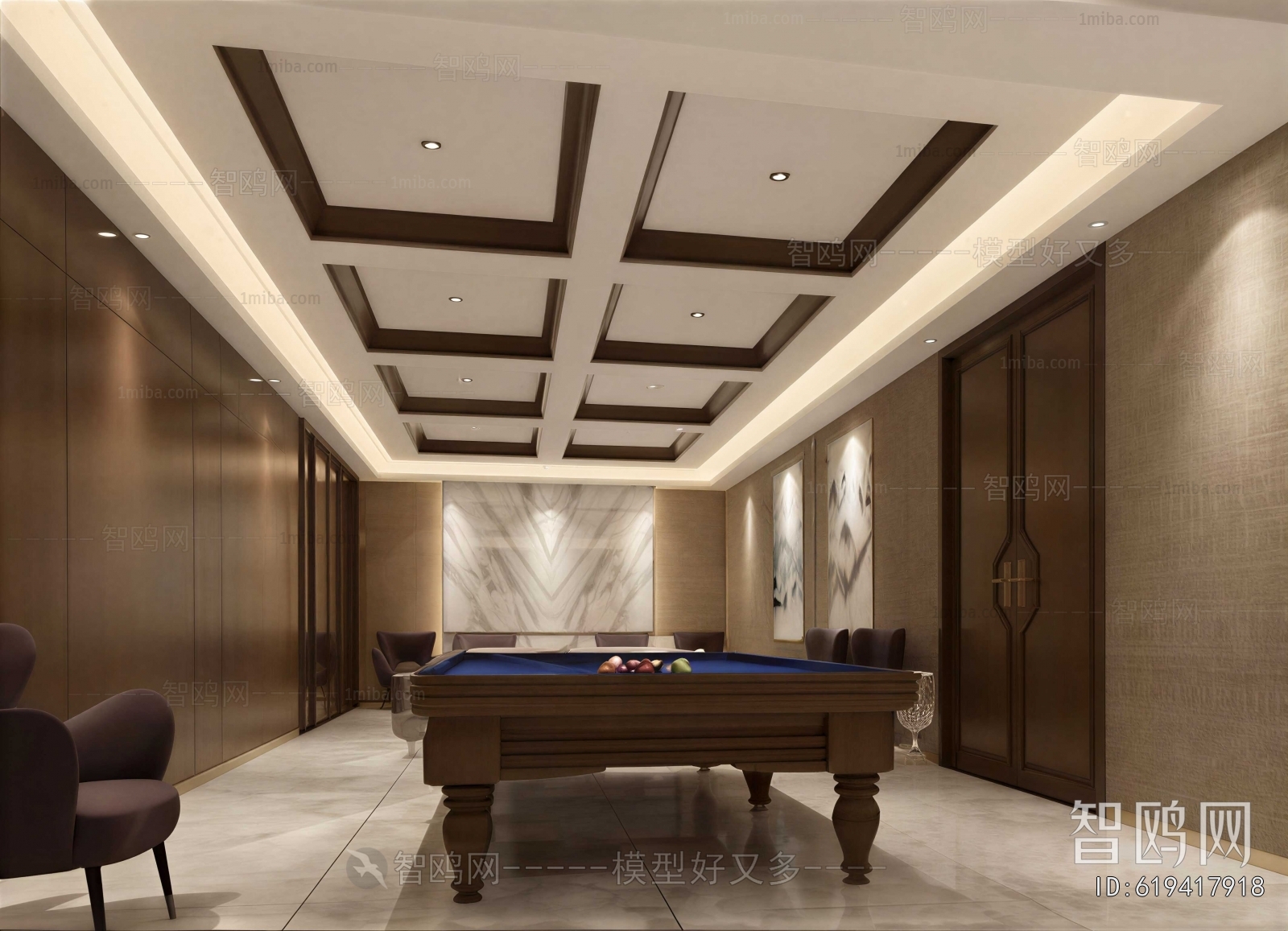 Modern Billiards Room