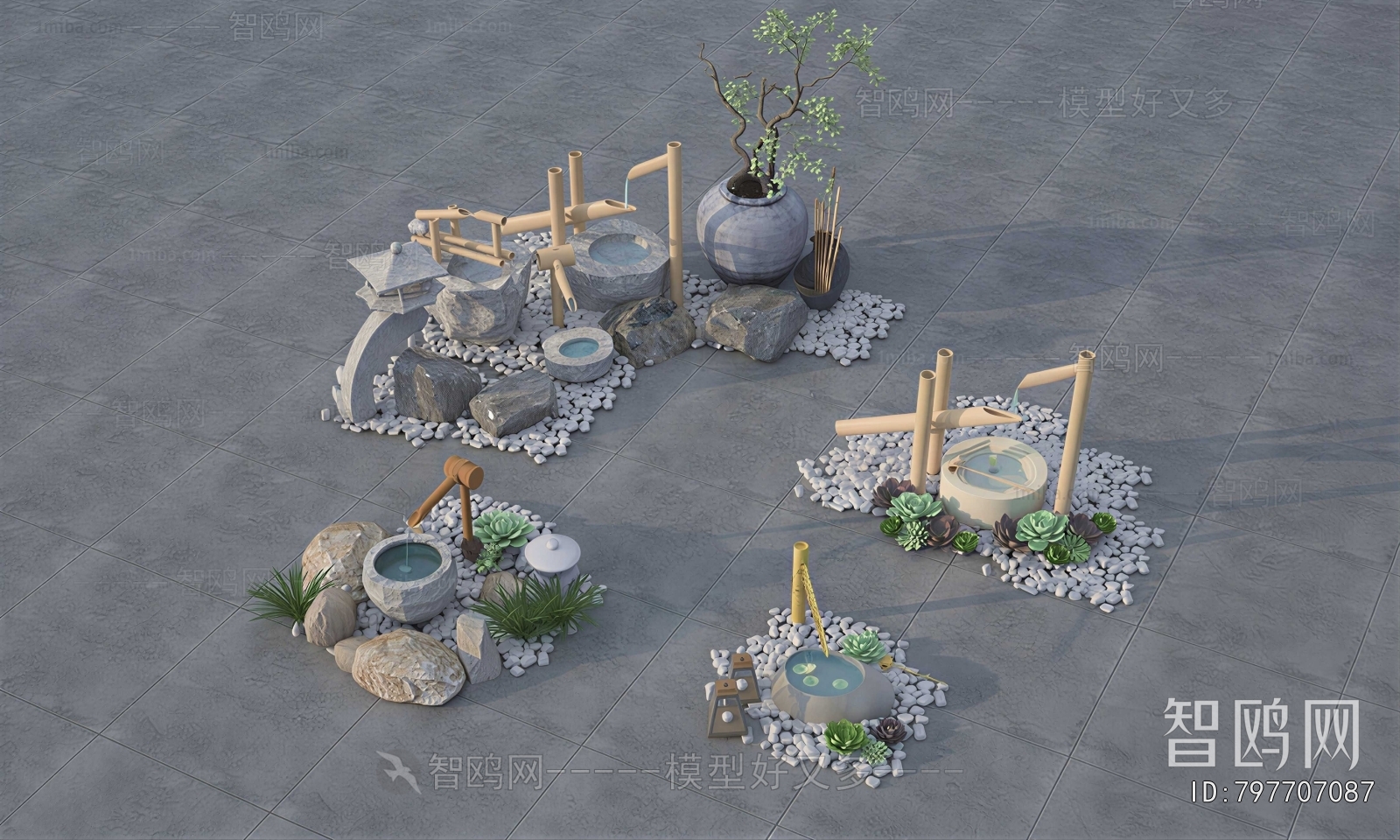 Japanese Style Rockery Waterscape