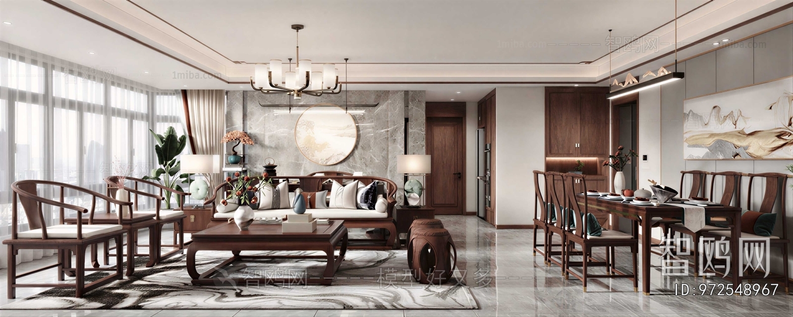 New Chinese Style A Living Room