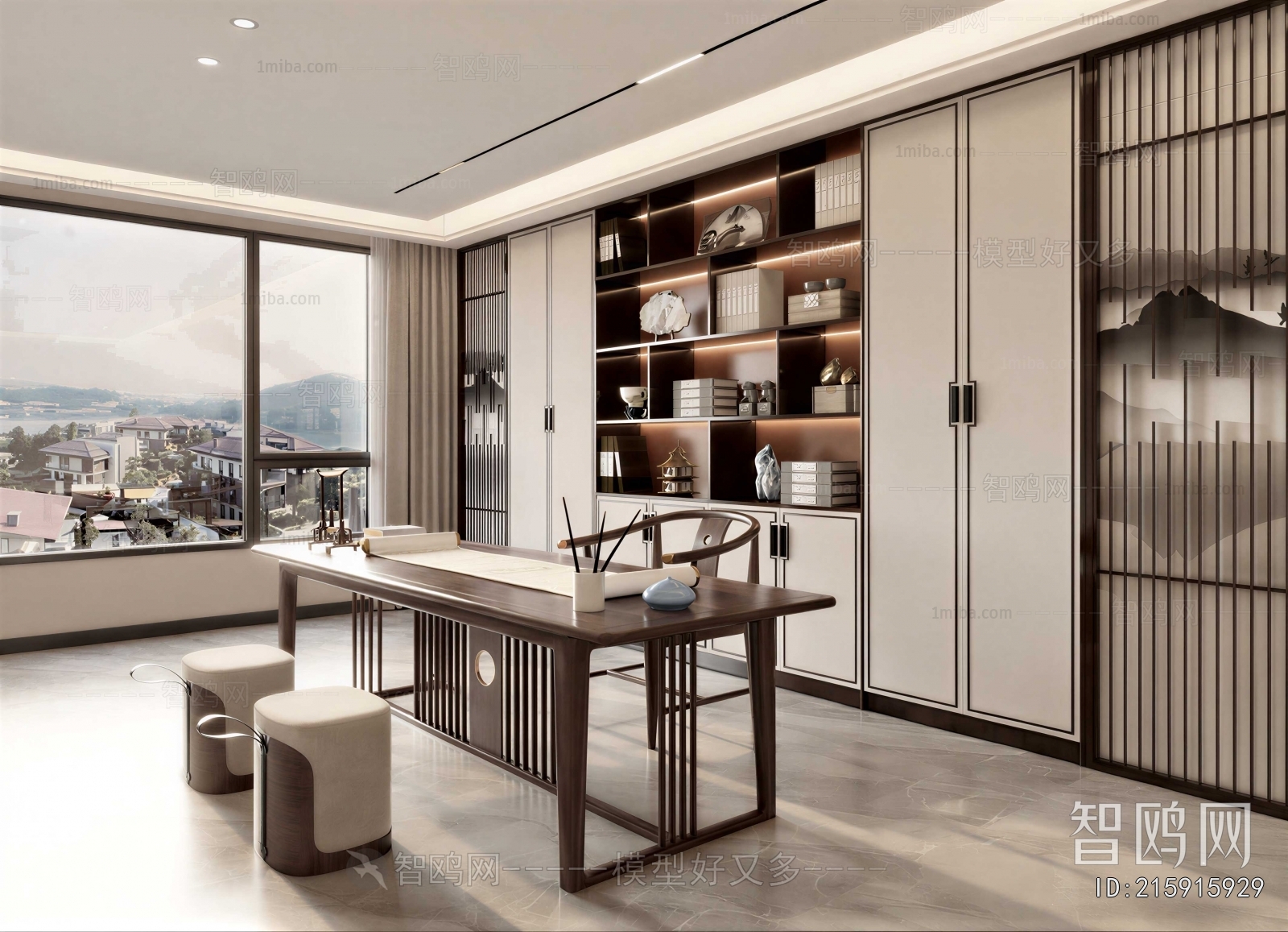 New Chinese Style Study Space