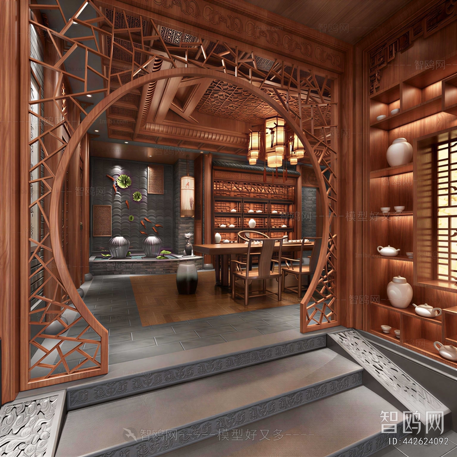 New Chinese Style Teahouse Tea House