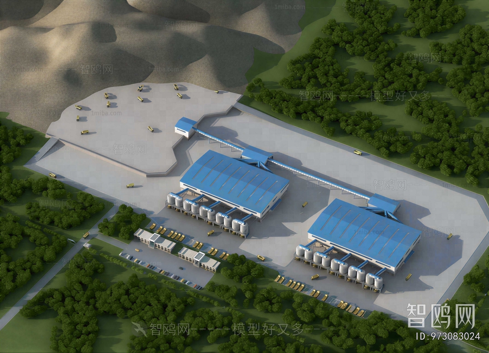 Modern Architectural Bird's-eye View Planning