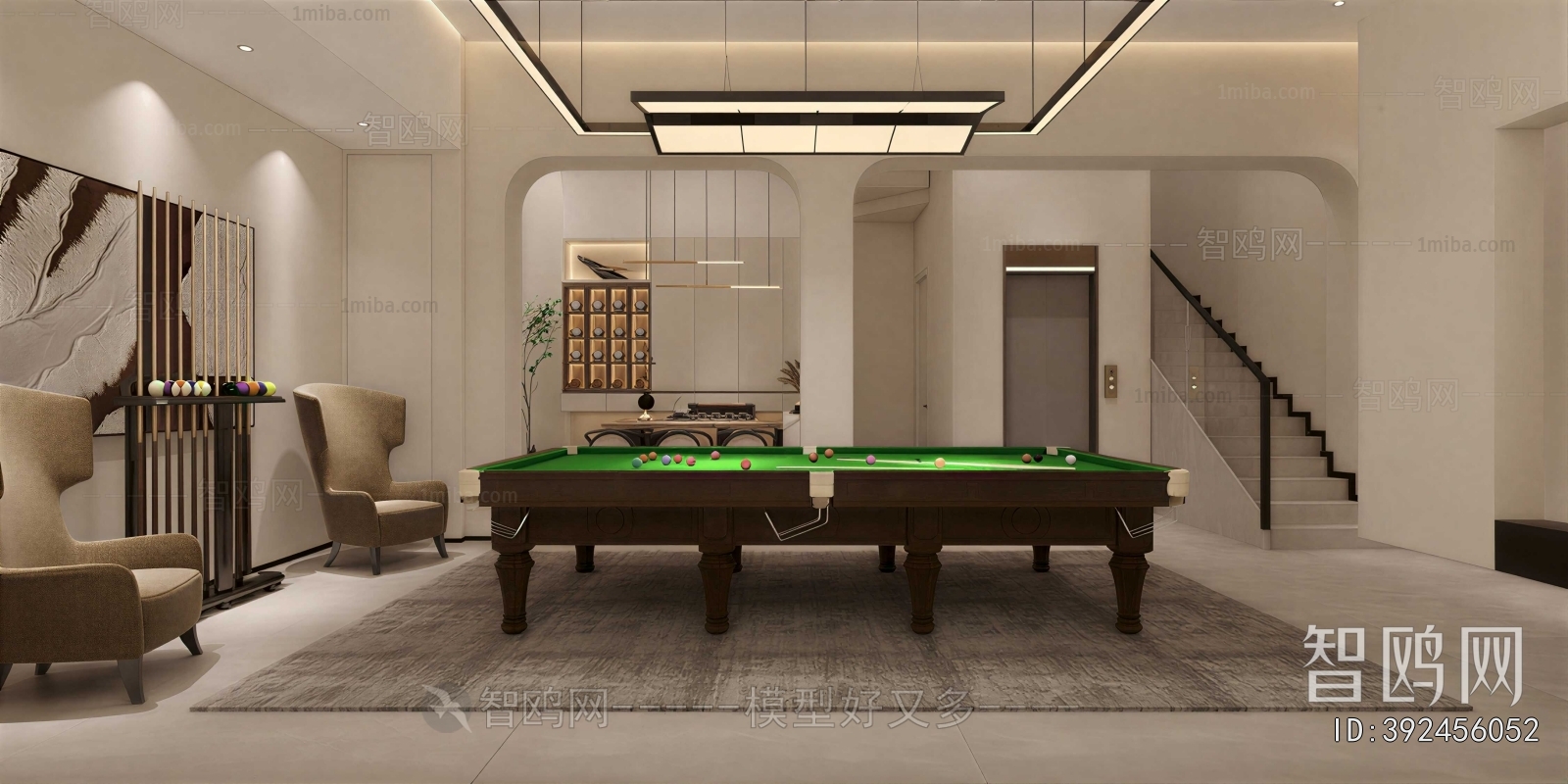 Modern Billiards Room