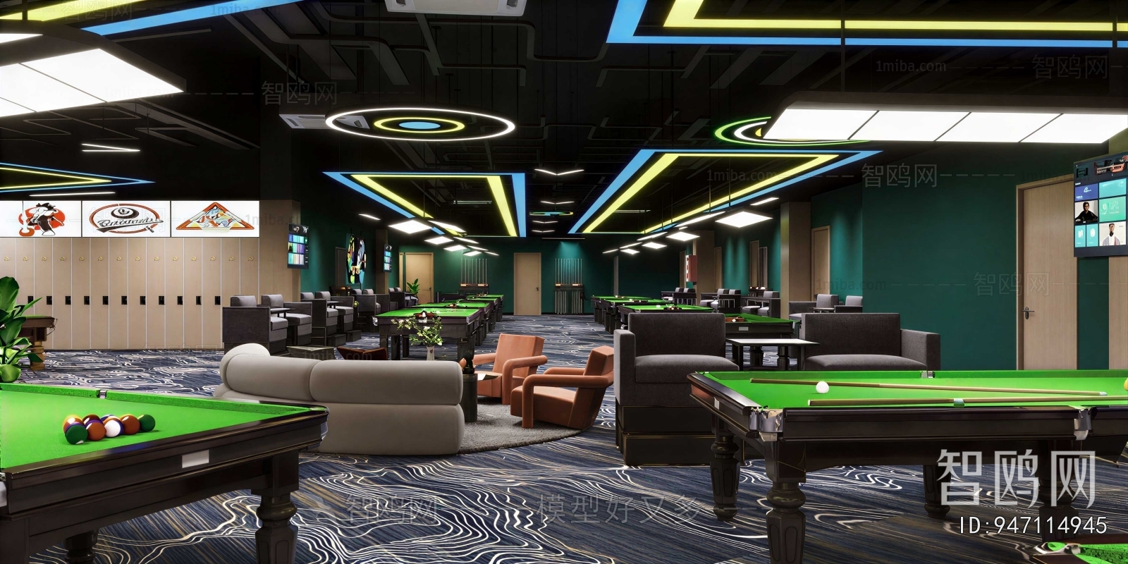 Modern Billiard Room