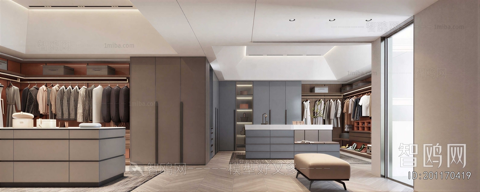 Modern Clothes Storage Area