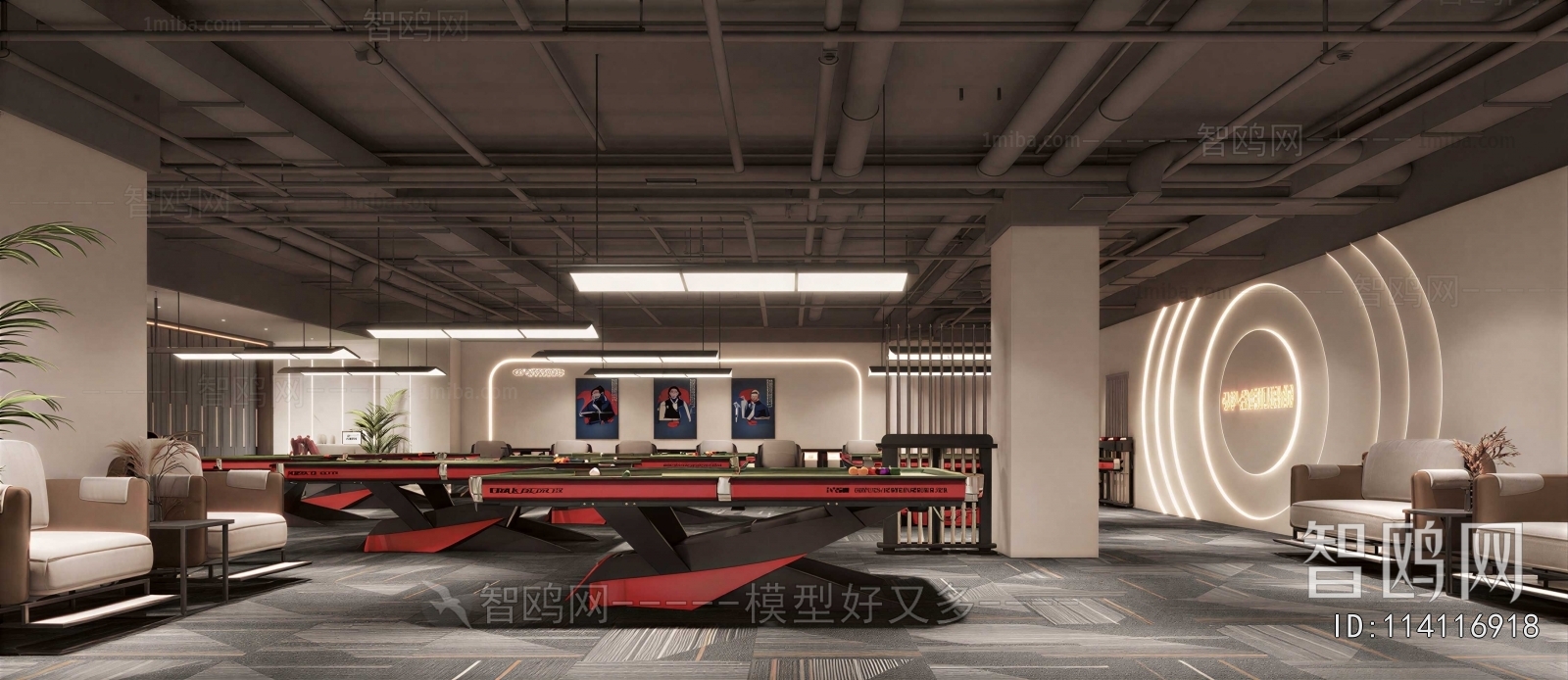 Modern Billiard Room