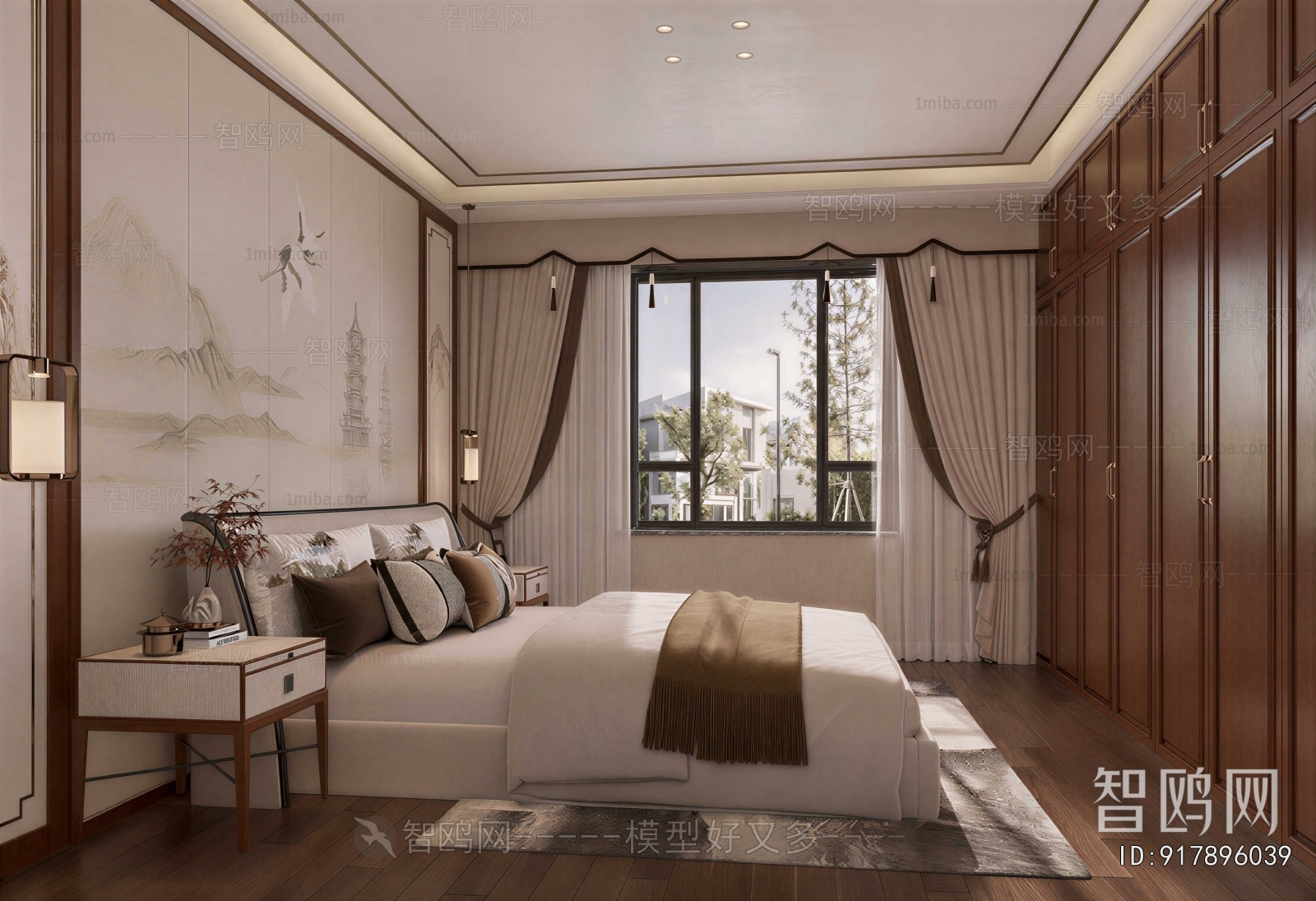 New Chinese Style Bedroom