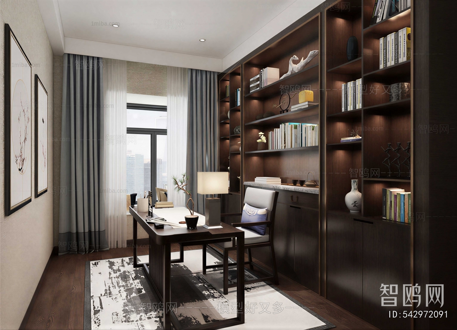 New Chinese Style Study Space