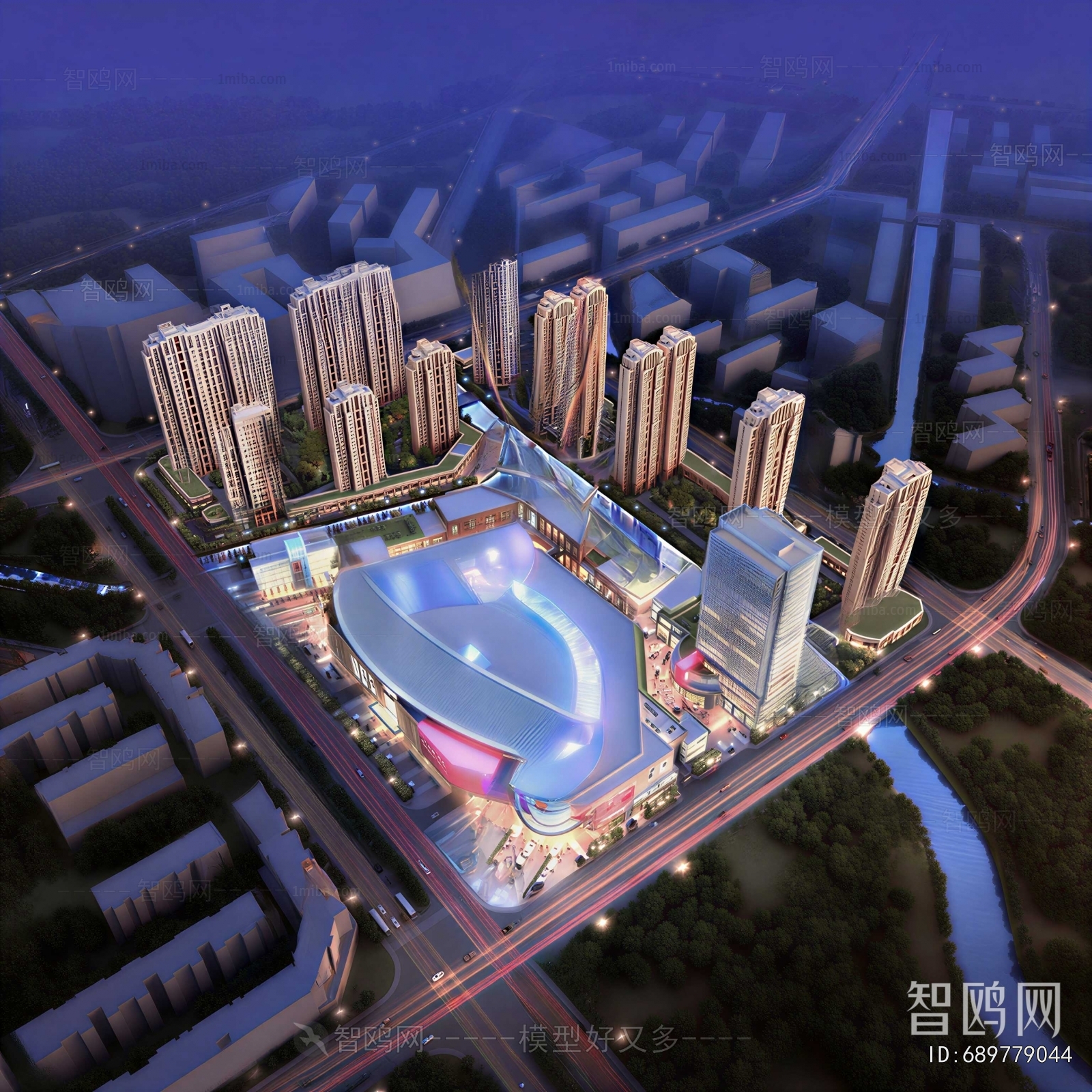Modern Architectural Bird's-eye View Planning