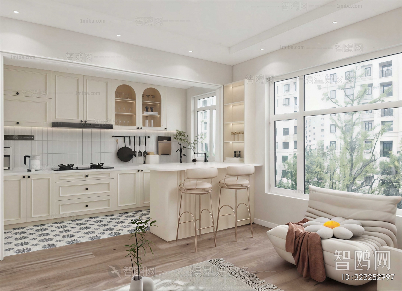 Nordic Style Open Kitchen