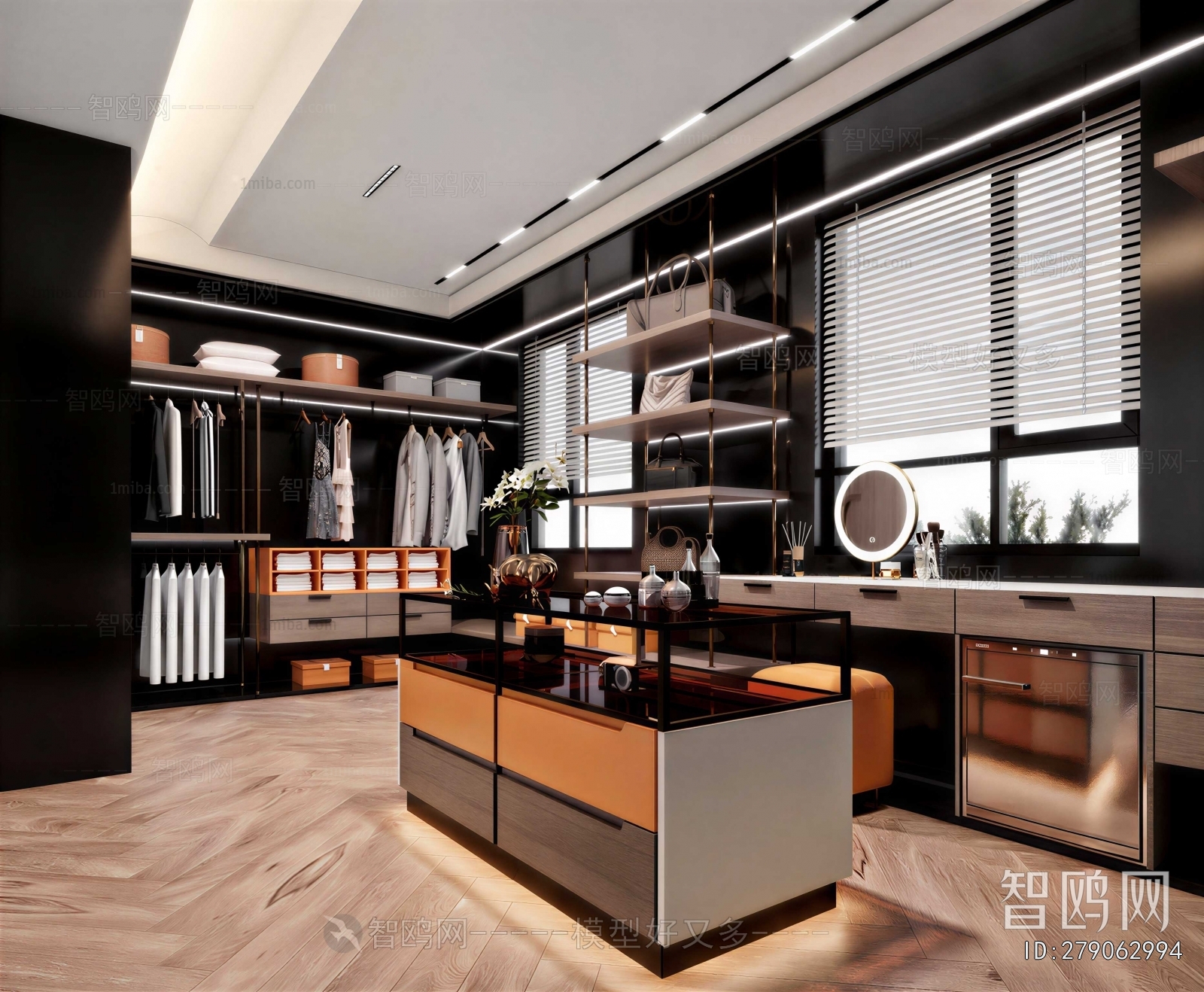 Modern Clothes Storage Area