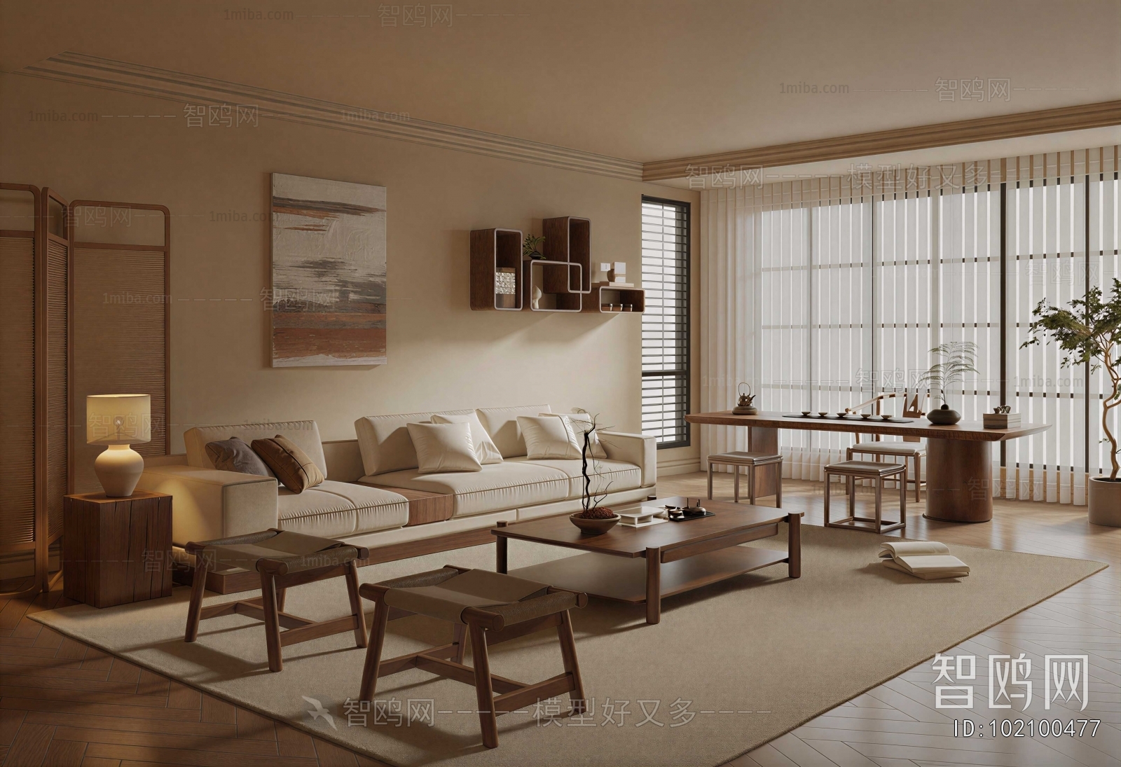 New Chinese Style A Living Room
