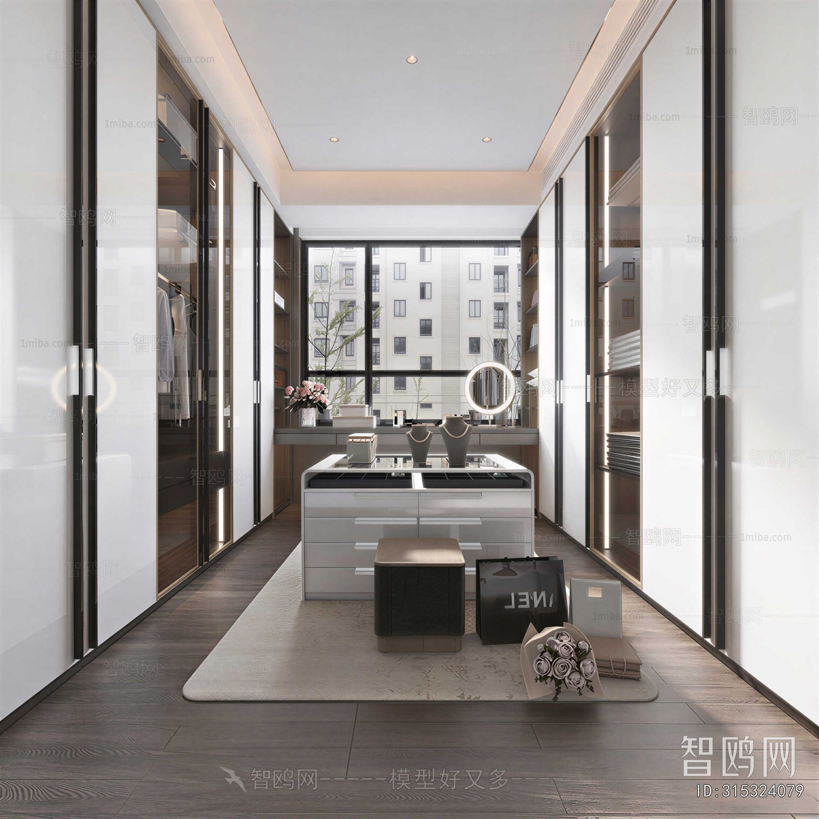Modern Clothes Storage Area