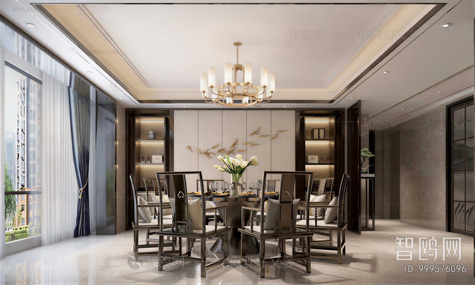 New Chinese Style Dining Room