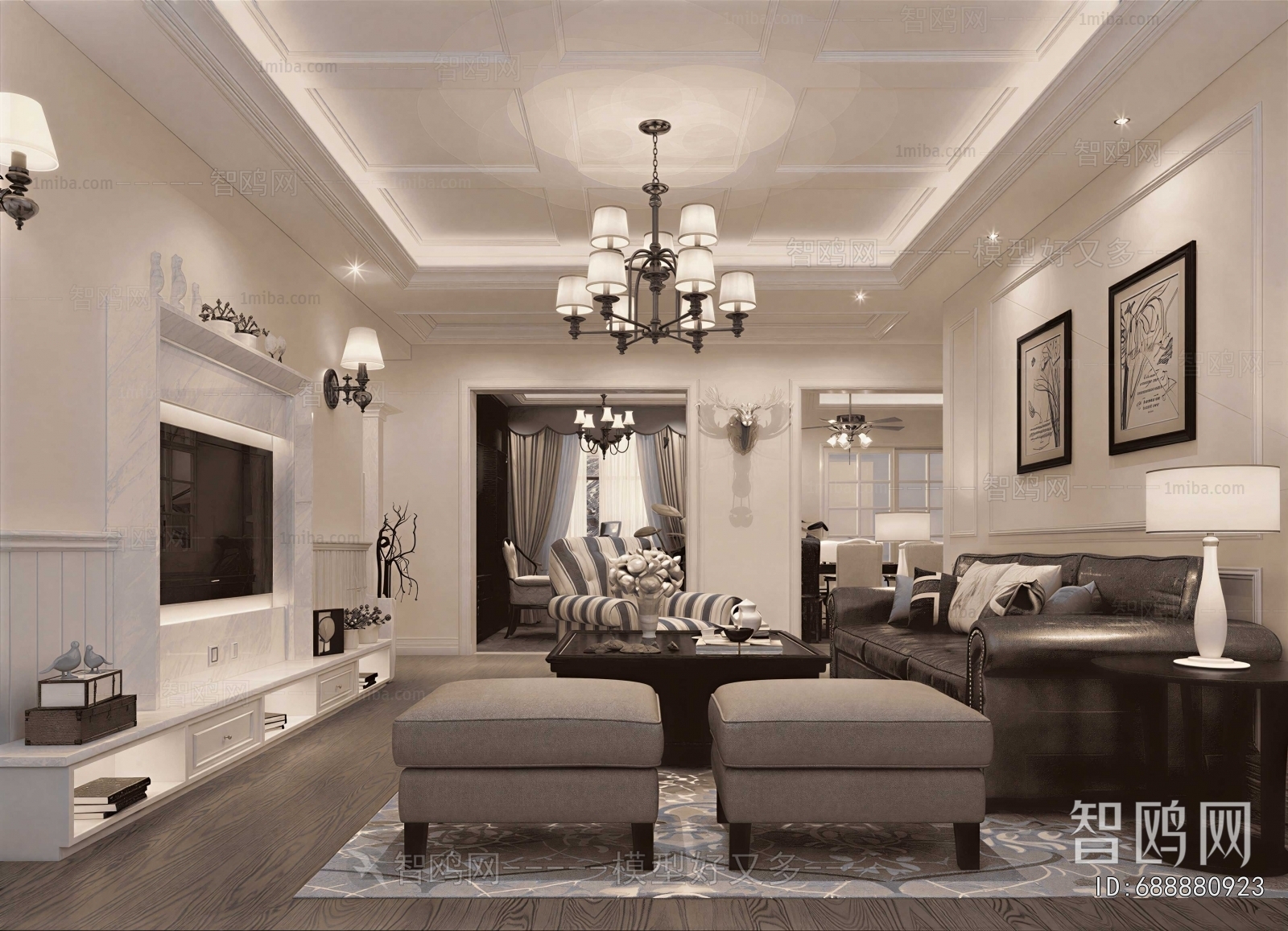 American Style A Living Room
