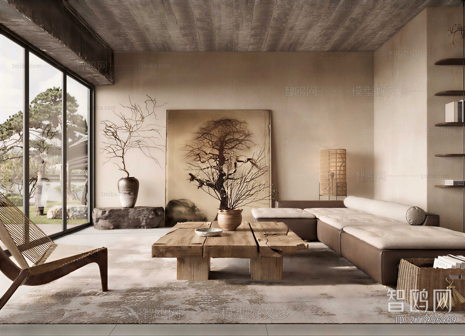 Wabi-sabi Style A Living Room