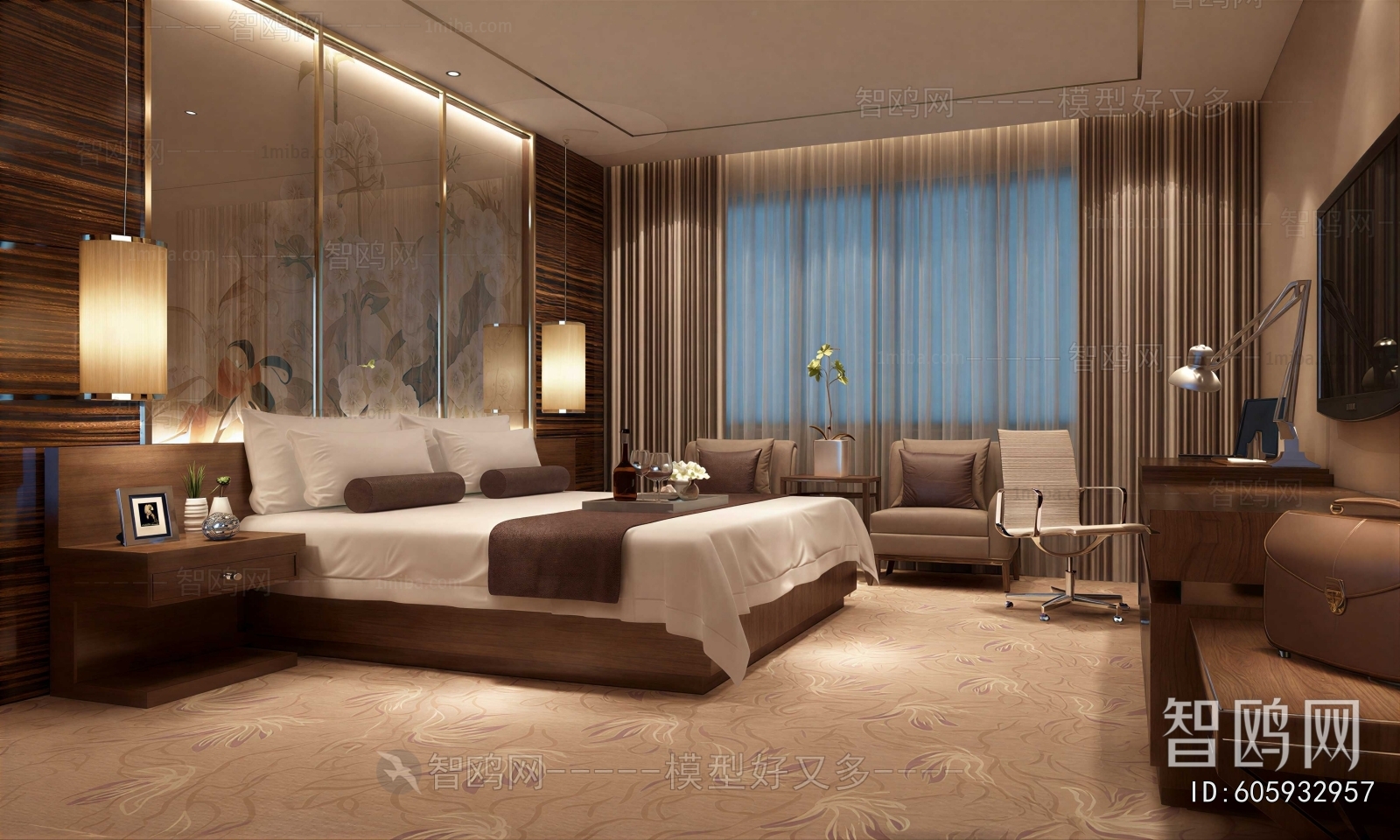 New Chinese Style Bedroom