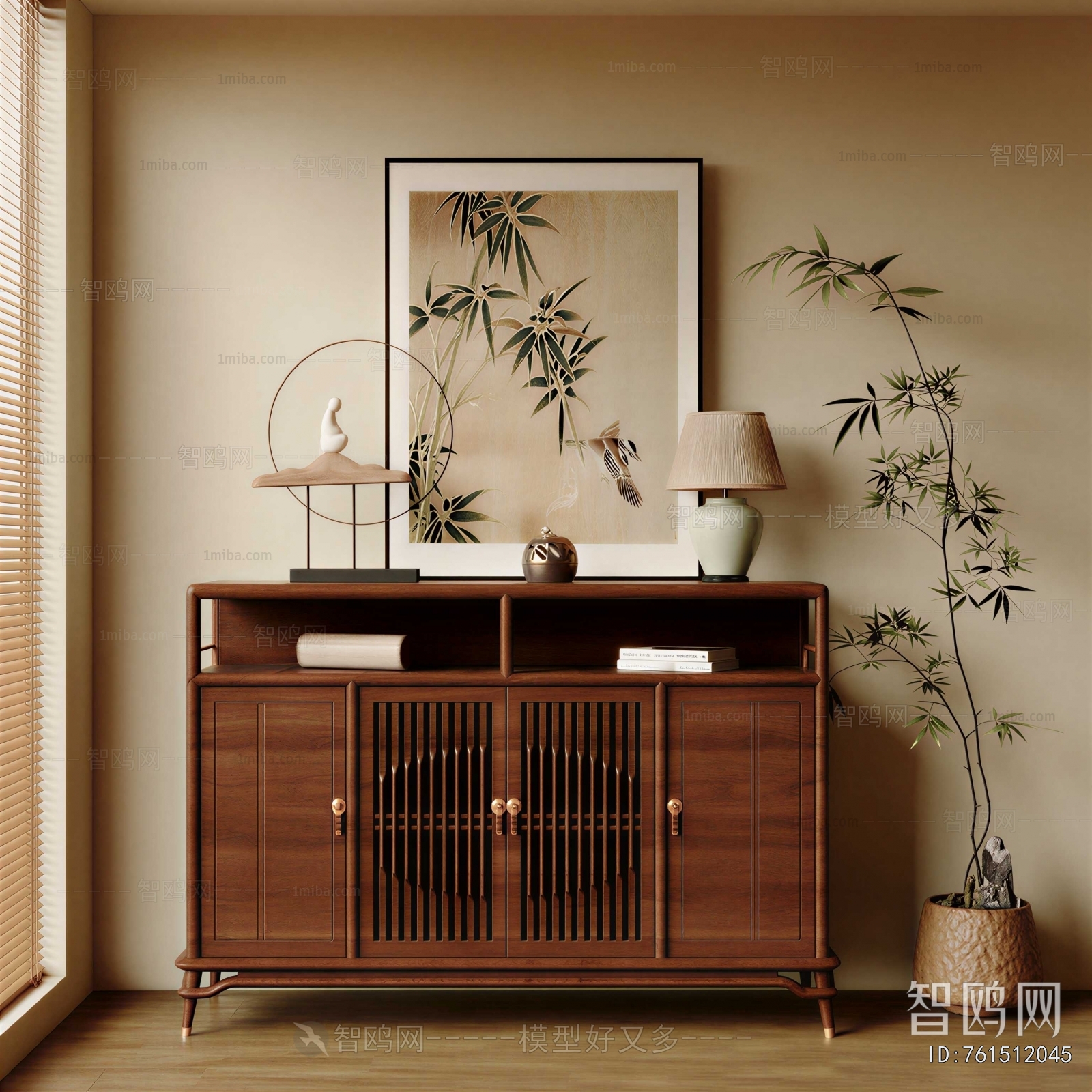 New Chinese Style Side Cabinet