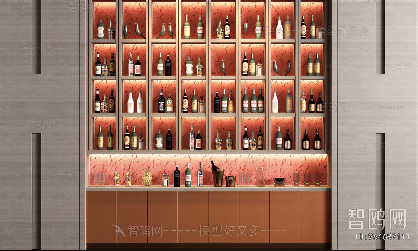 New Chinese Style Wine Cabinet
