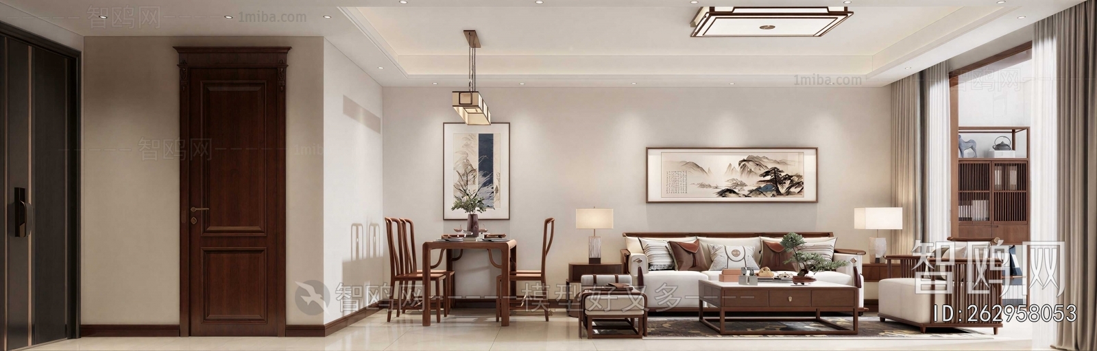 New Chinese Style A Living Room