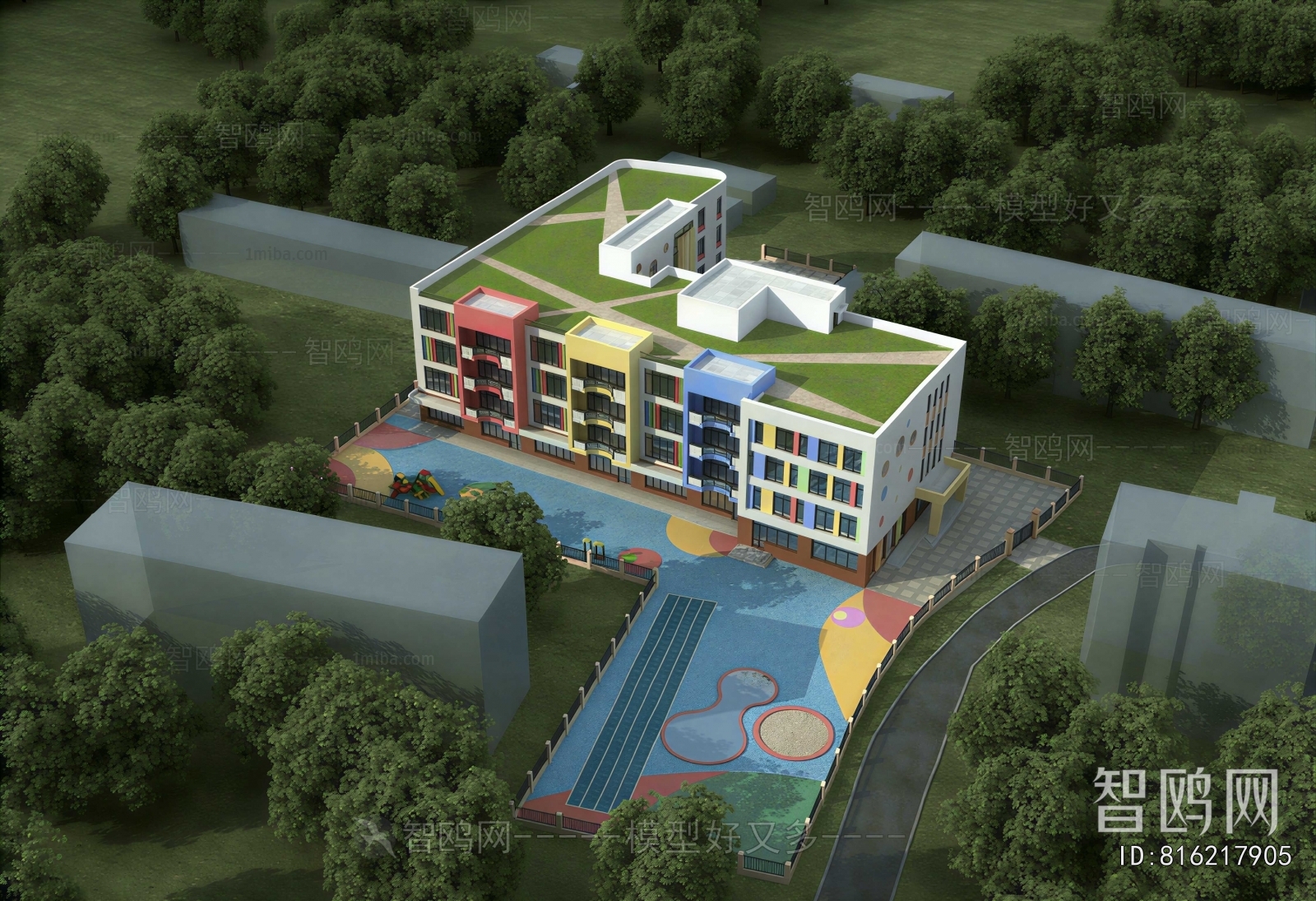 Modern Architectural Bird's-eye View Planning