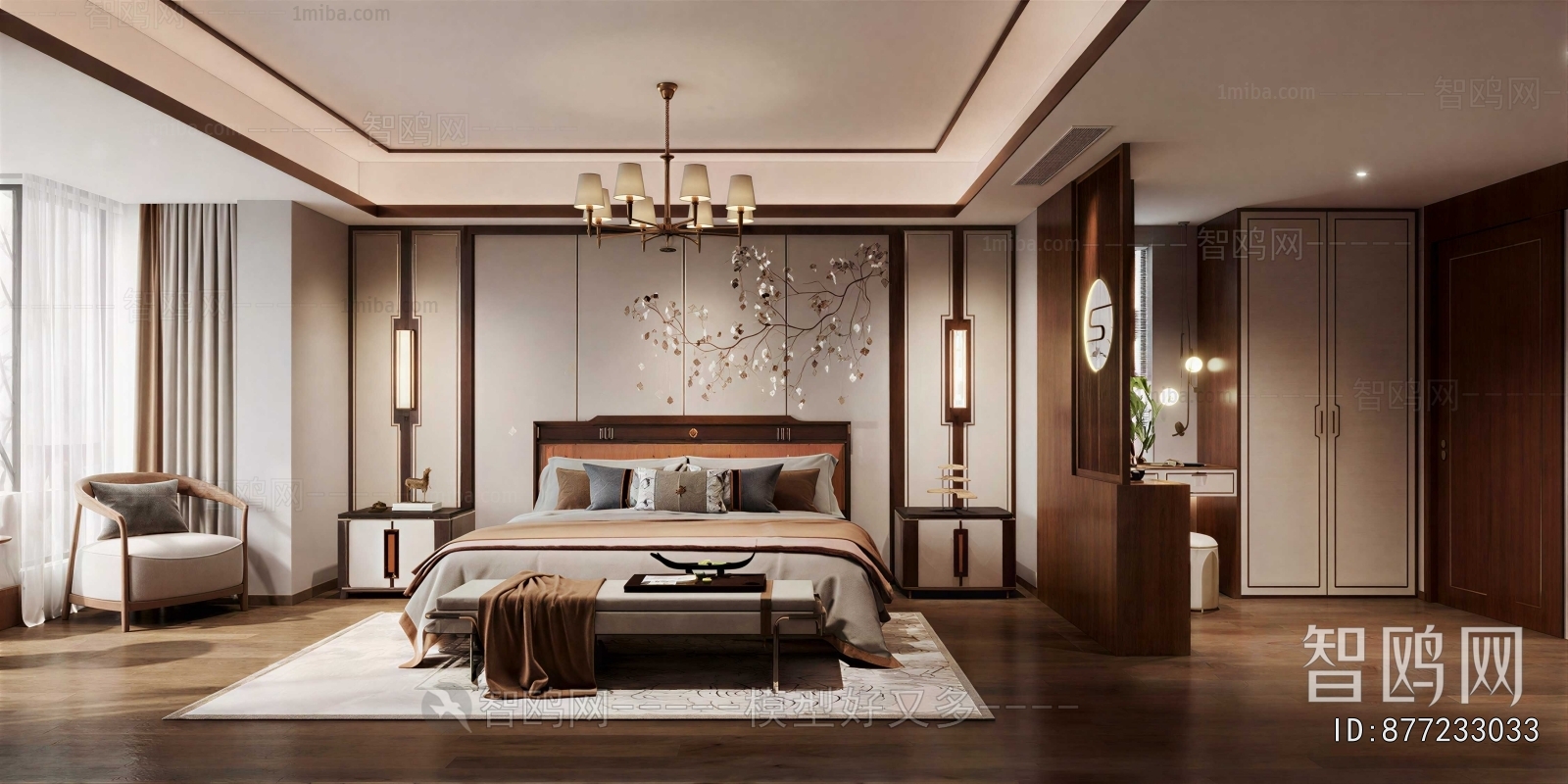 New Chinese Style Bedroom