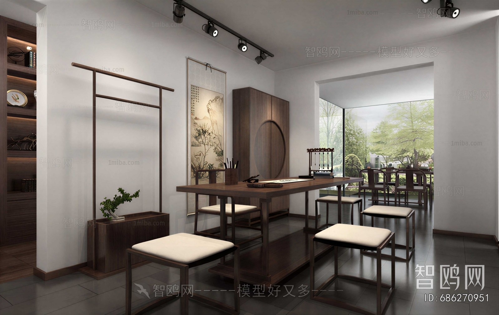 New Chinese Style Study Space