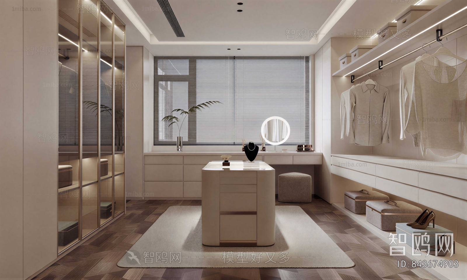 Modern Clothes Storage Area