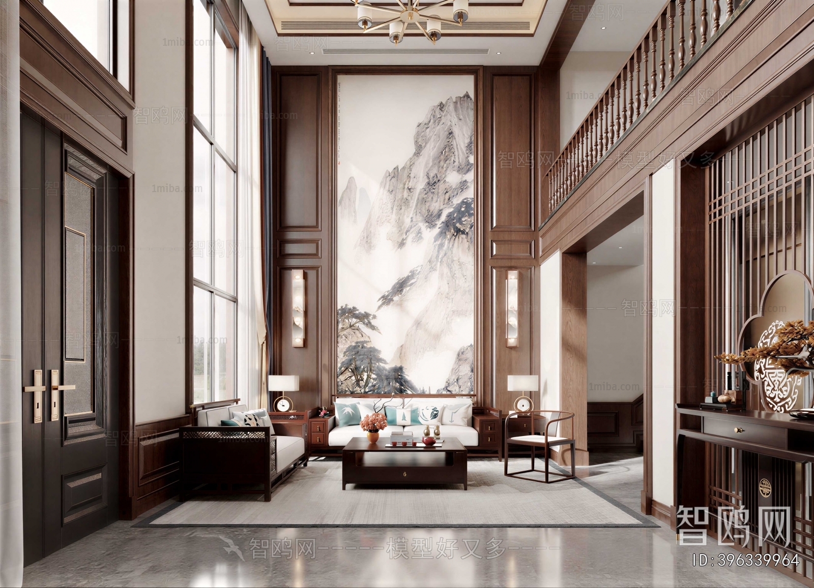 New Chinese Style A Living Room