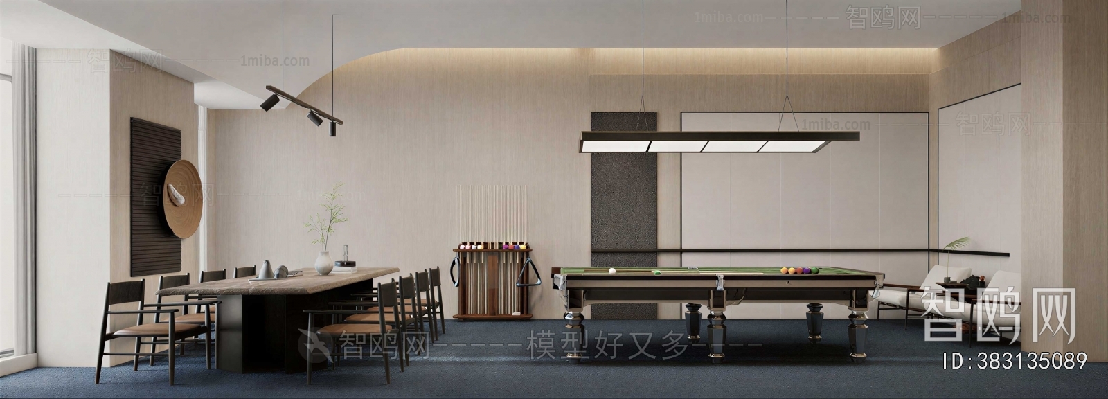Modern Billiards Room