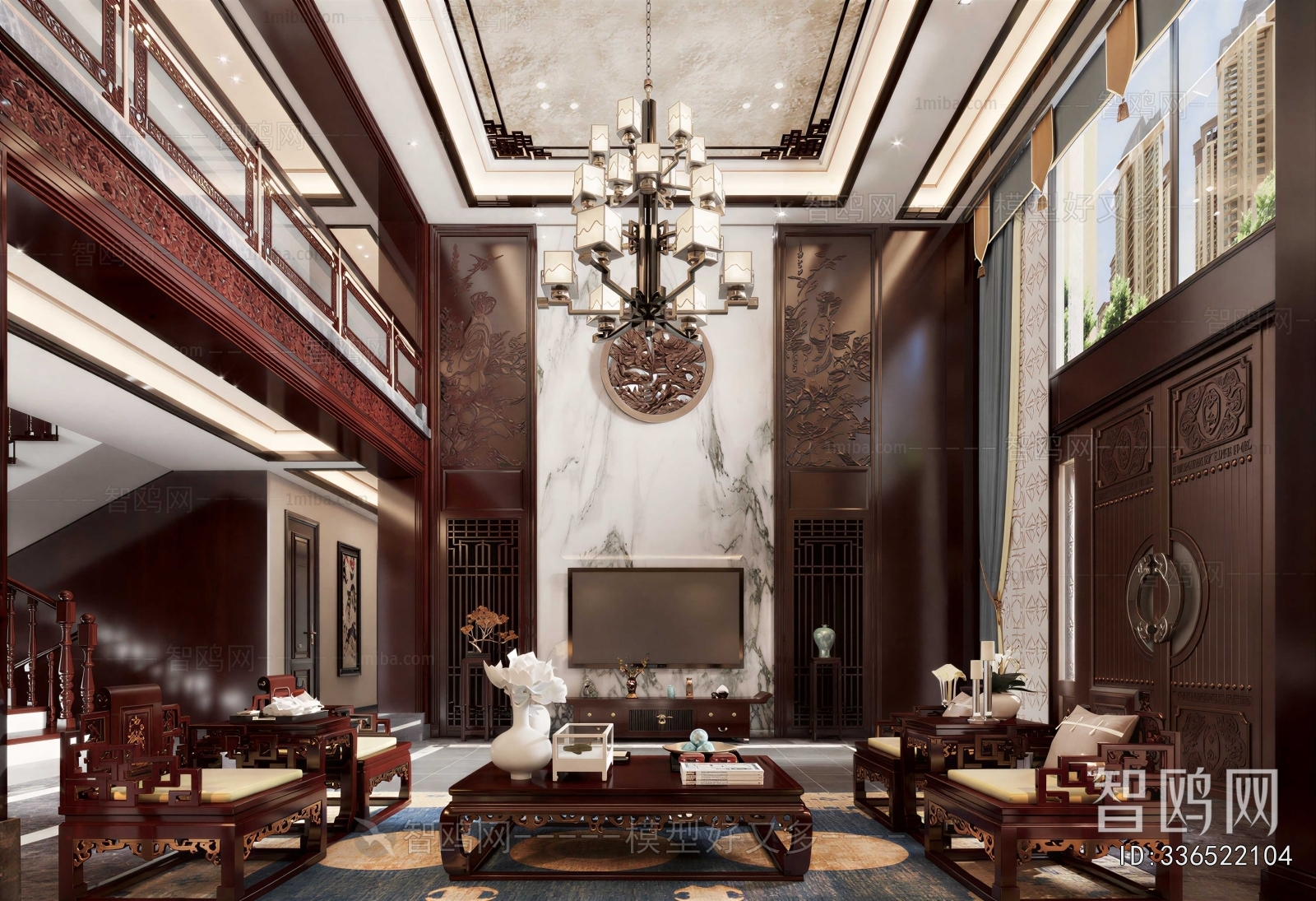 New Chinese Style A Living Room