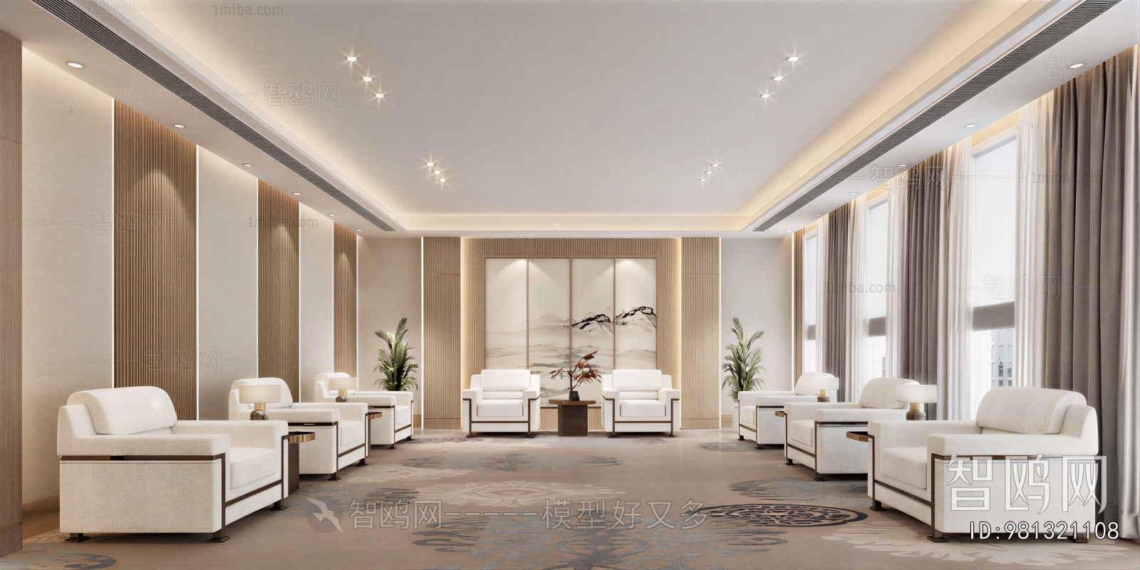 New Chinese Style Reception Room