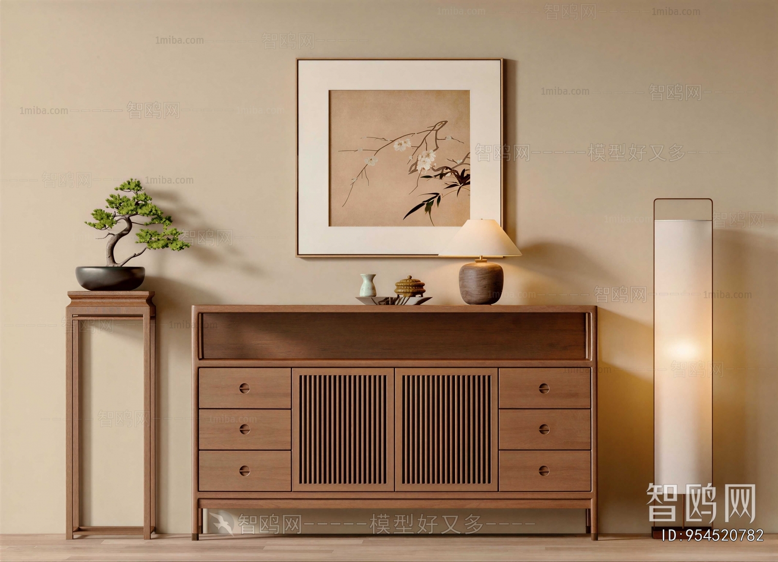 New Chinese Style Side Cabinet