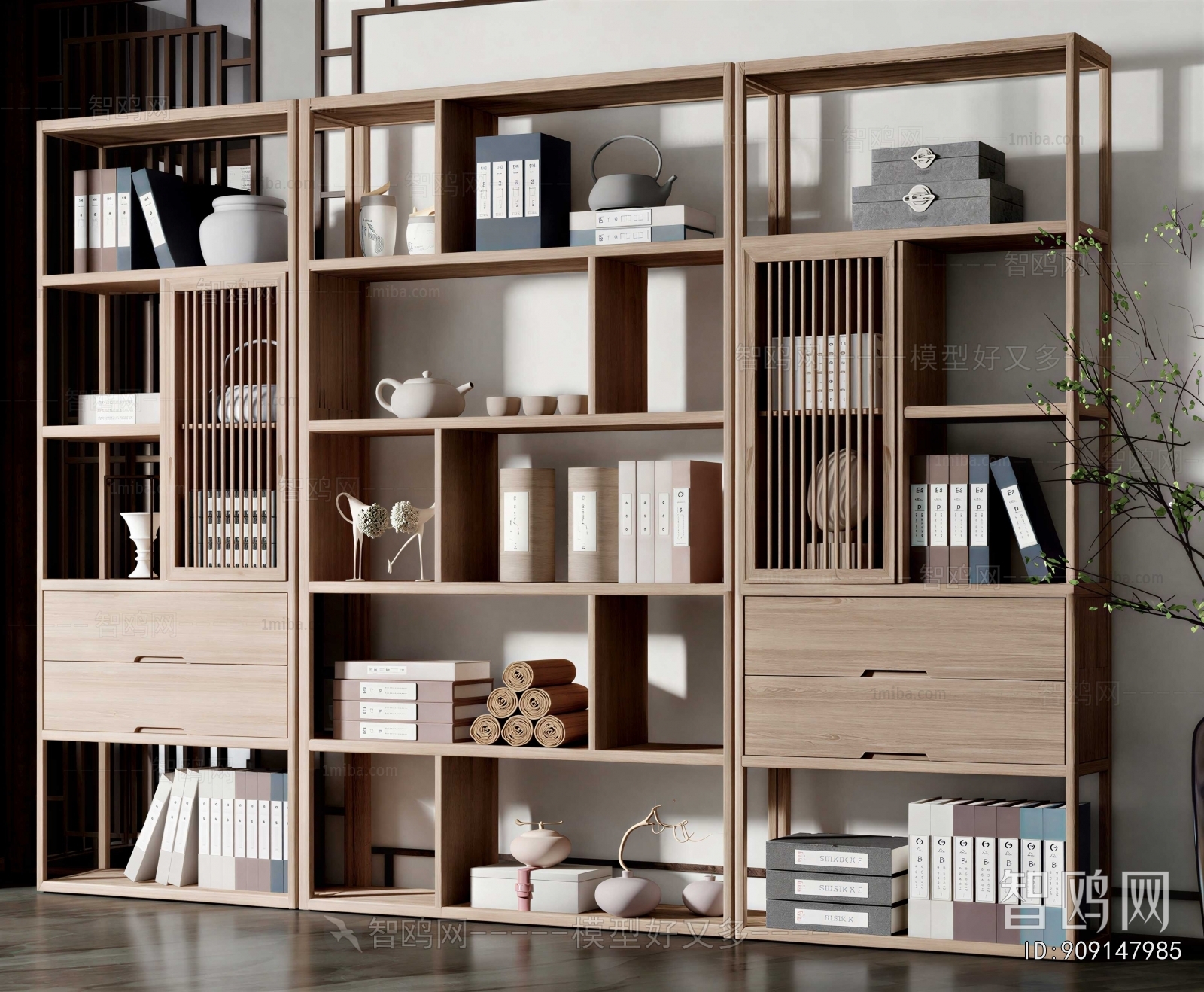 New Chinese Style Bookcase